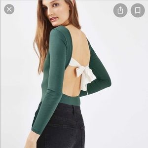 Top Shop Bow Back Bodysuit